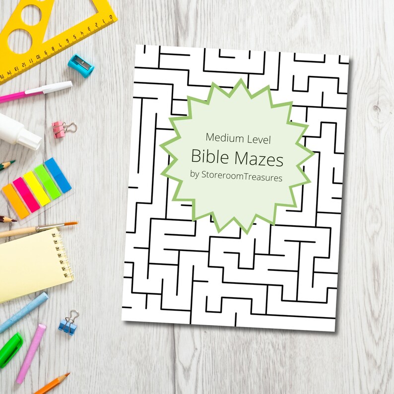 Printable Maze Bible Puzzle Book: Old Testament - Etsy