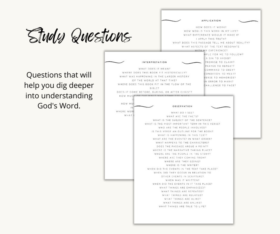 Bible Study Tools Printables - Etsy