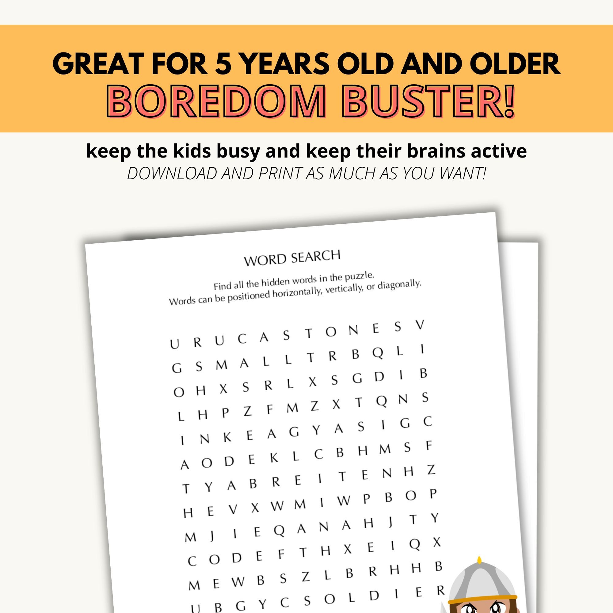 Printable Bible Word Search Kids Activity Book Bundle - Etsy