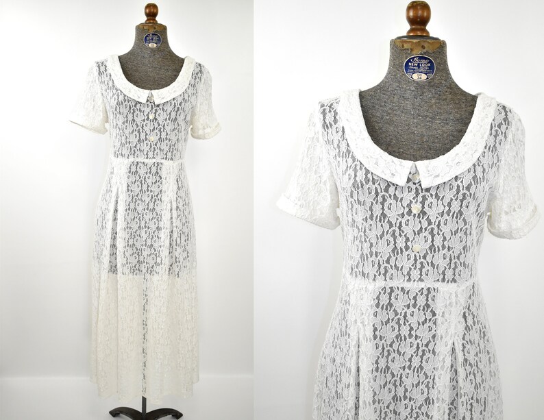 sheer maxi dress white