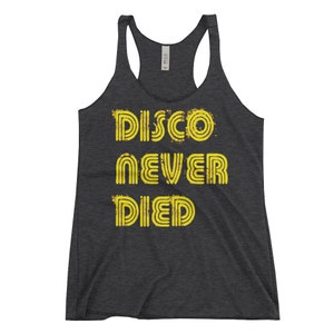 Disco Never Died Yellow 1970s Disco Funk Vintage Retro Neon Light Funky
