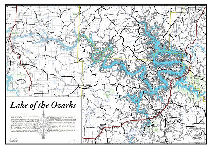 Lake of the Ozarks Chart for the Boat Etsy