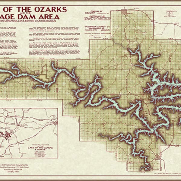 Stunning Lake Ozark Map With Mile Markers Gallery