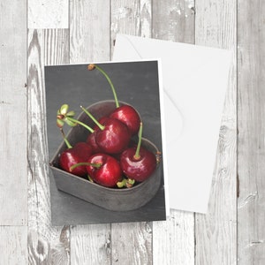 グリーティング カード - 「Love Cherries」、食べ物の写真画像