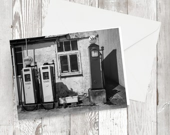 Greetings card - 'Shell' - Black and White Rectangular Photographic image Recycled Card