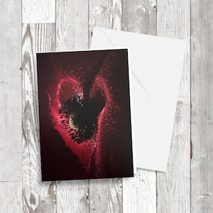 Biglietto di auguri - 'My Dark Heart', Immagine fotografica floreale