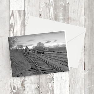 Tarjeta de felicitación - 'Shillingstone Railway' - Imagen fotográfica rectangular horizontal