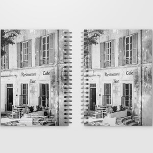 A5 または A6 スパイラル綴じノート、ジャーナル「カフェライフ」の写真画像