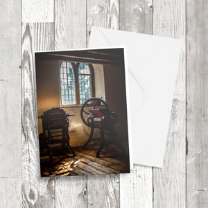 Cartão de felicitações - 'Dunster Mill' Imagem fotográfica Cartão reciclado