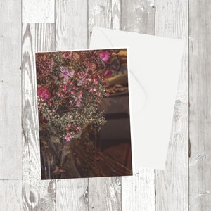 Biglietto di auguri - 'Bouquet di fine estate' - Immagine fotografica floreale rettangolare