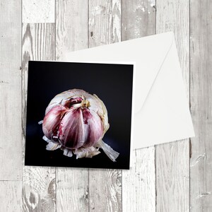 Cartão de felicitações - 'Alho' - Square Food Imagem fotográfica