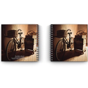 スクエアスパイラル綴じノート、ジャーナル「The Miller's Bicycle」の写真画像