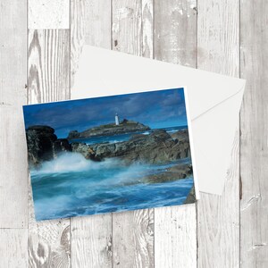 Grußkarte - 'Godrevy Lighthouse' - Rechteckiges Fotobild