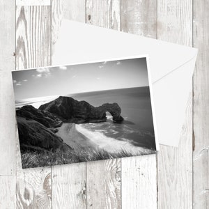 Grußkarte - 'Springtime at Durdle Door' - Rechteckige Landschaft Fotografie Recycled Card