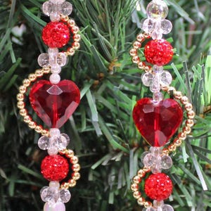 Faceted Heart Icicle Ornament