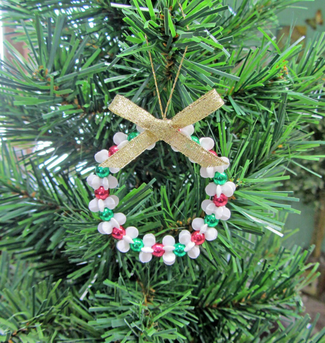 Kit Artisanal Walco – Starry Tree – Perles Et Paillettes – Ornement Noël Vintage – NOS