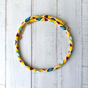 Southwestern Style Beaded Necklace: Ethnic Jewelry, Native Style, Traditional Colors