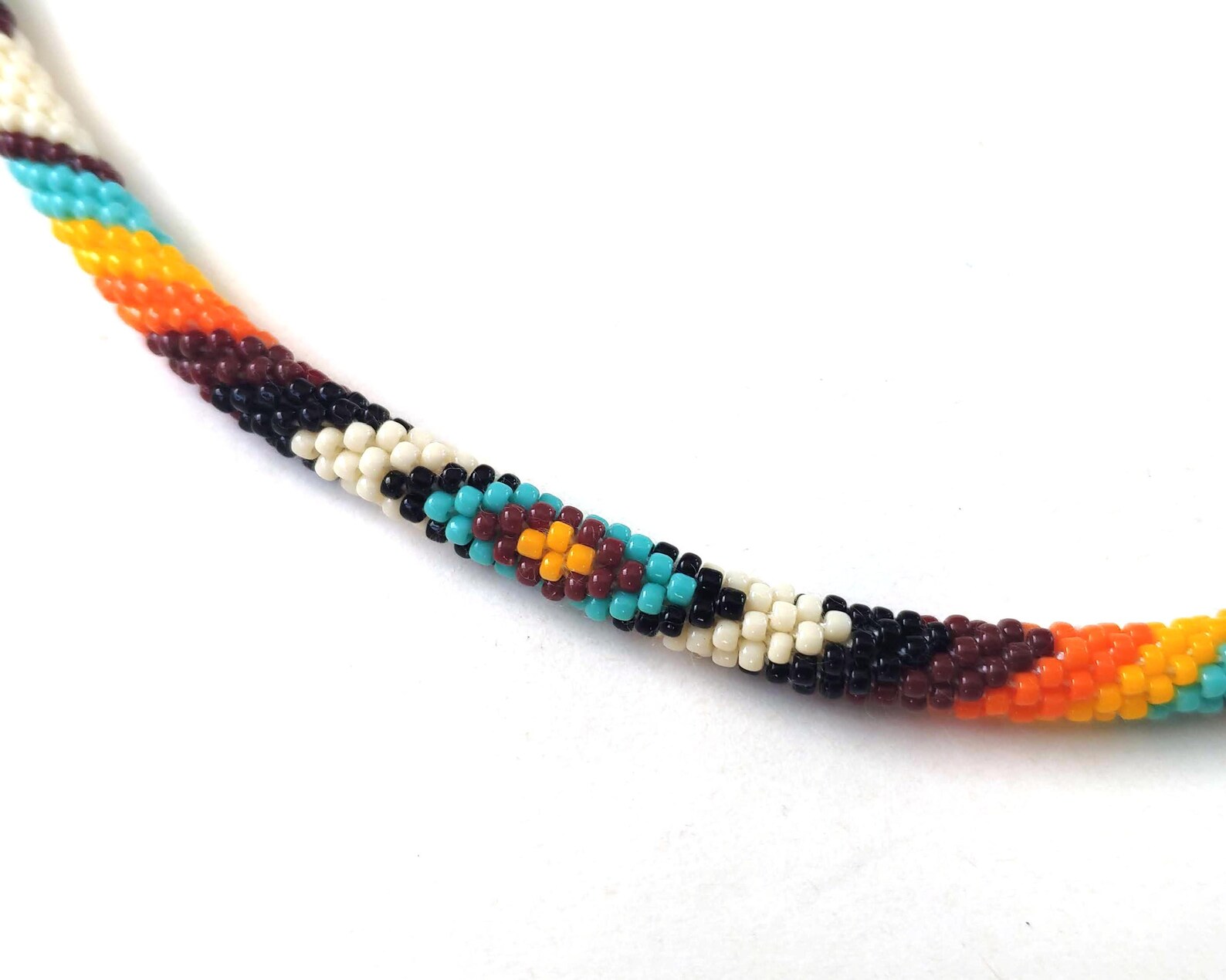 Native American indian necklace Thin rope necklace Long Etsy