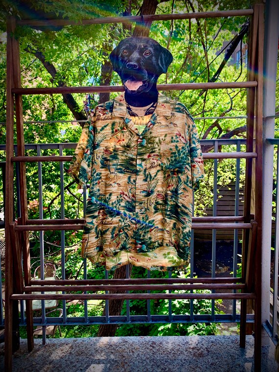Hawaiian Shirt ~|~ 1940s ~|~ Light Brown/MC Bermud