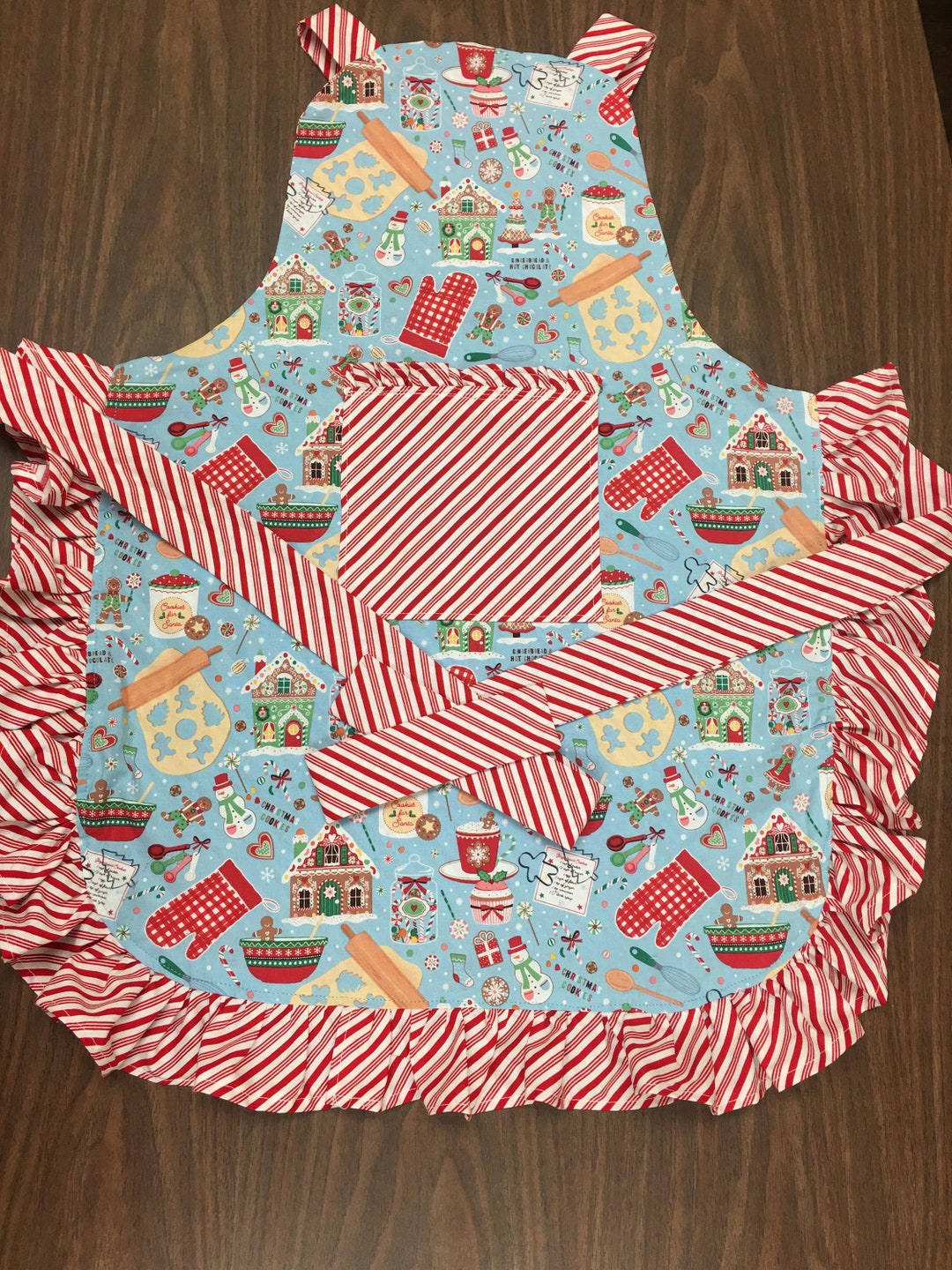 Women's Christmas Apron Christmas Apron Holiday Apron Etsy