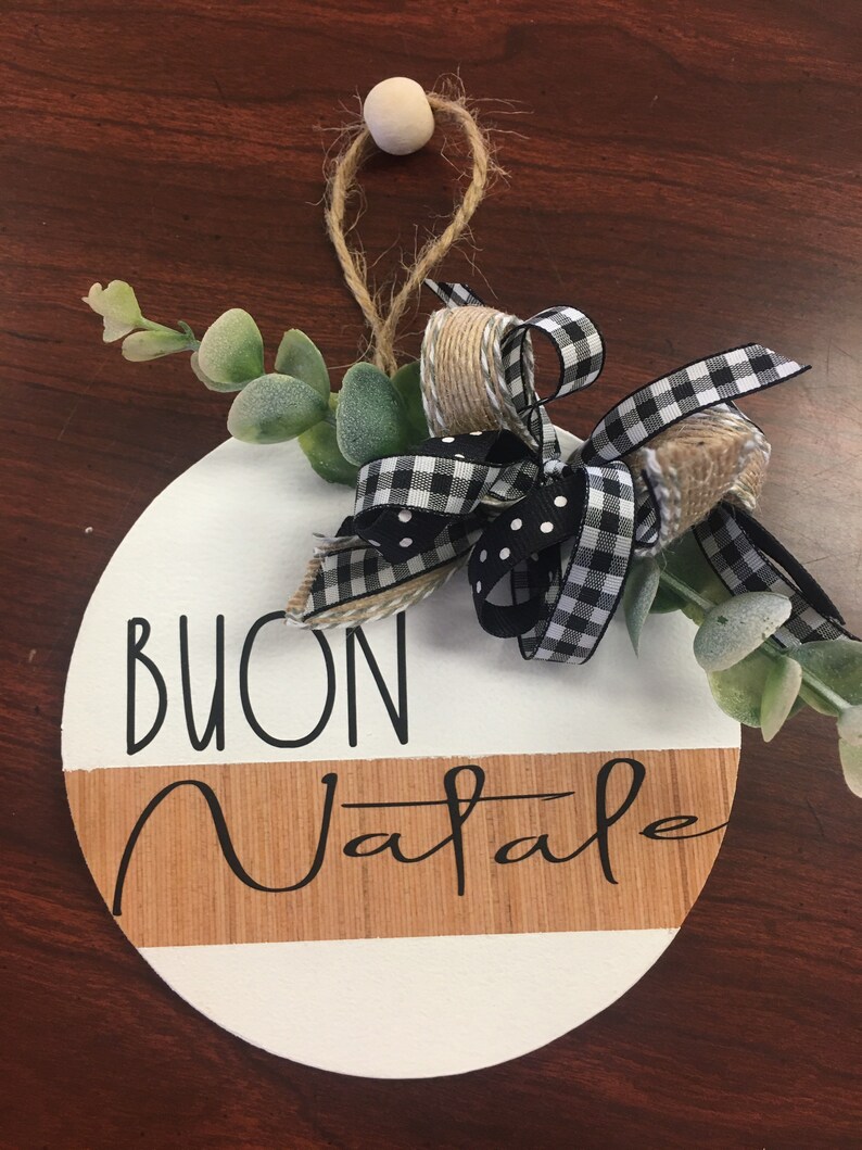 Buon Natale Ornament Farmhouse Christmas Ornament Wood | Etsy