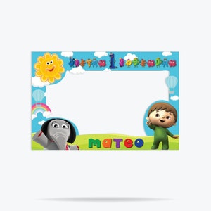 DIGITAL FILE Baby TV Birthday Photo Booth Frame, Baby Tv First Birthday Photo Booth Frame
