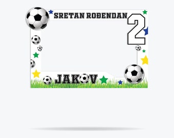 DIGITAL FILE Soccer Birthday Photo Booth Frame, Soccer Photo Booth Prop, Soccer Birthday Party, Soccer Sign For Taking Pictures