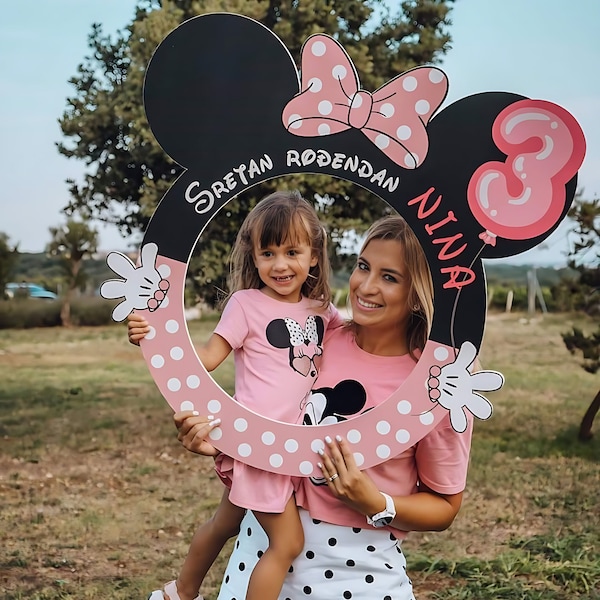 Personalized Minnie Mouse Photo Booth Frame | Minnie Mouse Selfie Frame | Minnie Mouse Party Frame | Minnie Mouse Birthday Frame