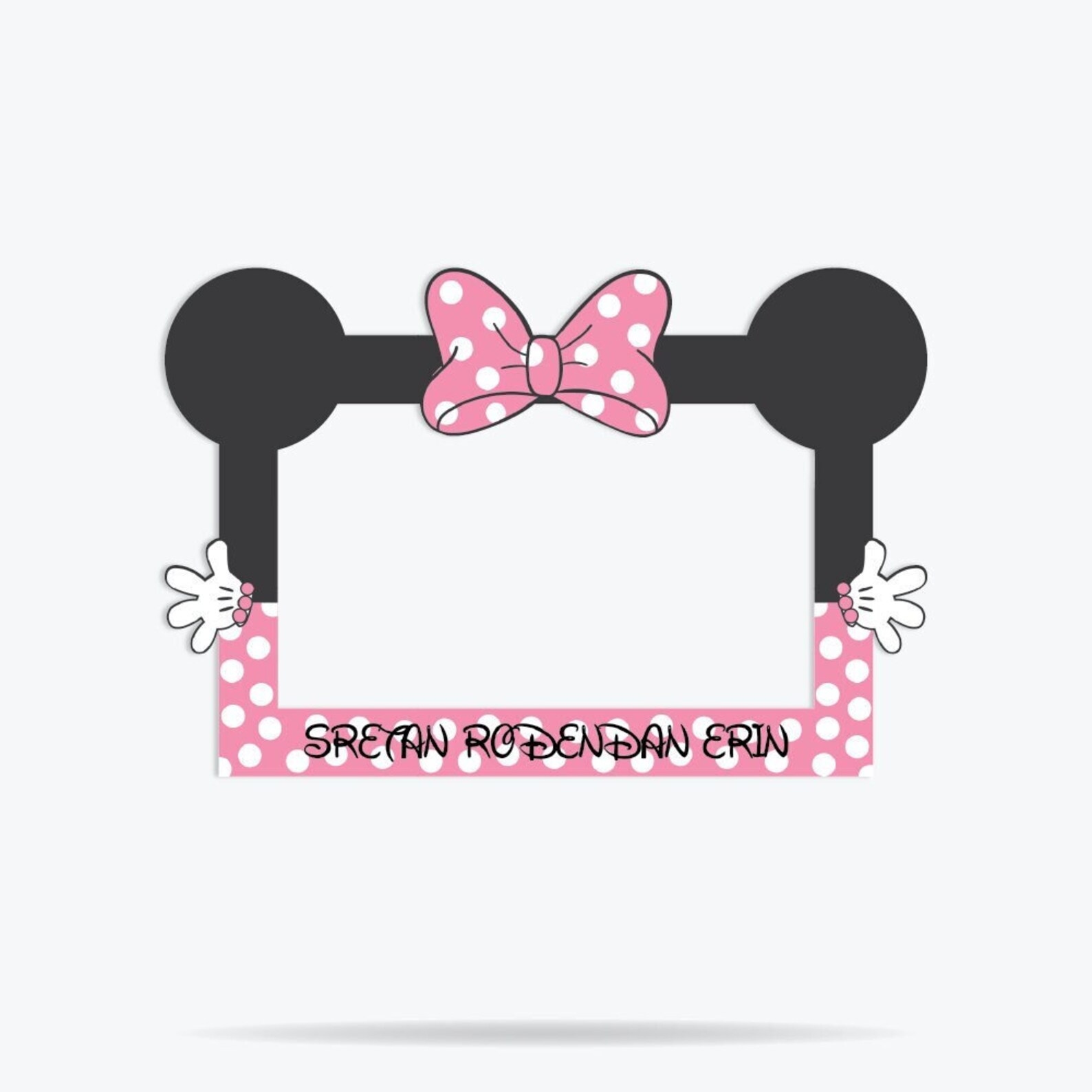 Personalized Minnie Mouse Photo Booth Frame | Minnie Mouse Selfie Frame ...