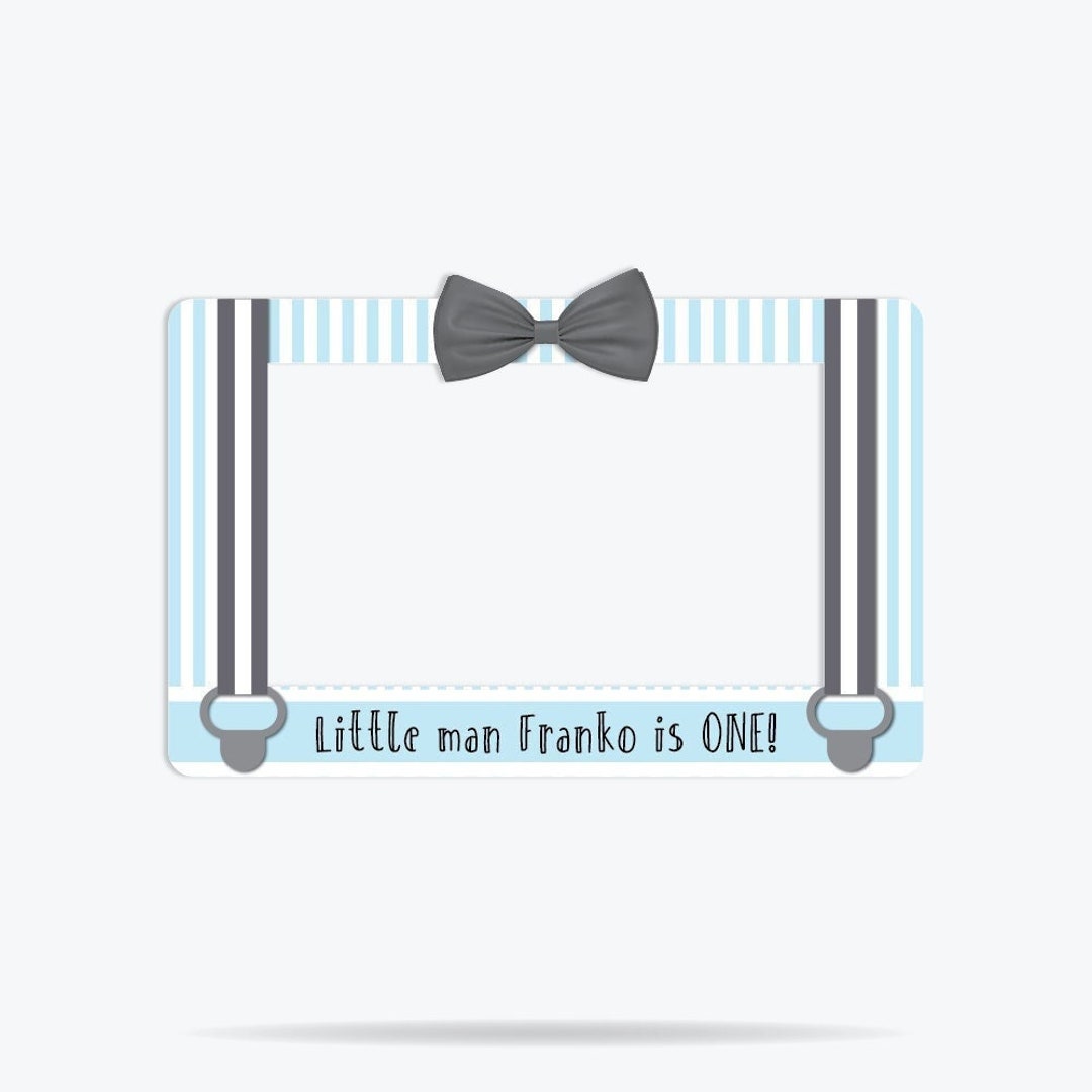 DIGITAL FILE Little Man Birthday Photo Booth Frame, Little Man Photo ...