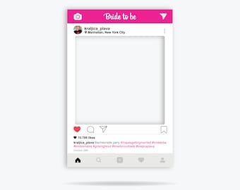Printable Real Life Selfie Frame Instagram Facebook Props 600x900mm Hens Night 