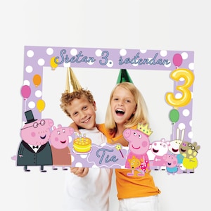 Personalized Peppa Pig Photo Booth Frame | Peppa Pig Selfie Frame | Peppa Pig Photo Prop Frame | Peppa Selfie Frame | Peppa Pig Party Frame