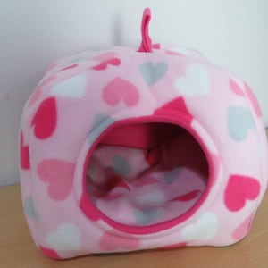 10&quot; Cosy fleece Guinea pig bed, hide cave pod house Hedgehog skinny pig