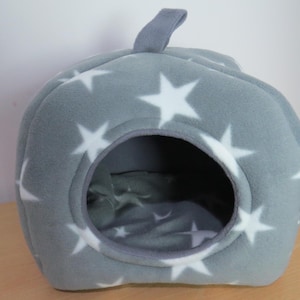 10&quot; Cosy fleece Guinea pig bed, hide cave pod house Hedgehog skinny pig