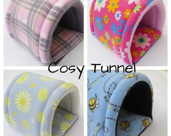 Tunnel pour cochons d'Inde** Lit pour cochons d'Inde** en polaire Cachette tunnel**tampon amovible* Cachette** Maison**Grotte