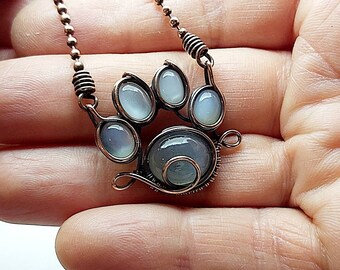 Wire Wrapped Cat Pendant 2025