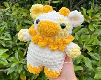 Marigold Little Cow Plushie | Crochet Cow Plushie, Kawaii Cow, Cute Cow Plush, One of a Kind, Handmade Gift, Fruit Cow, Cute Stuffie