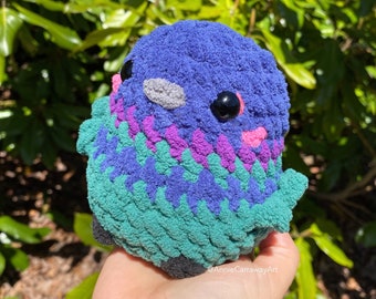 Peacock Plushie | Crochet Bird Plushie, Kawaii Plushie, Cute Plush, One of a Kind, Handmade Gift, Little Birdie