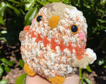 Tawny Owl Plushie | Crochet Bird Plushie, Kawaii Plushie, Cute Plush, One of a Kind, Handmade Gift, Little Birdie