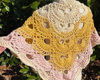 Sunshine Virus Shawl | Crochet Shawl, Crochet Wraps, Unique Shawl, Lace Scarf, Beach Cover Up, Colorful Lace Shawls