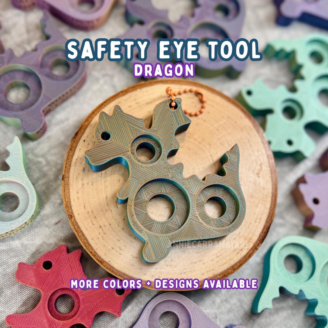 Safety Eye Insertion Tool | Dragon Design | Multiple Colors