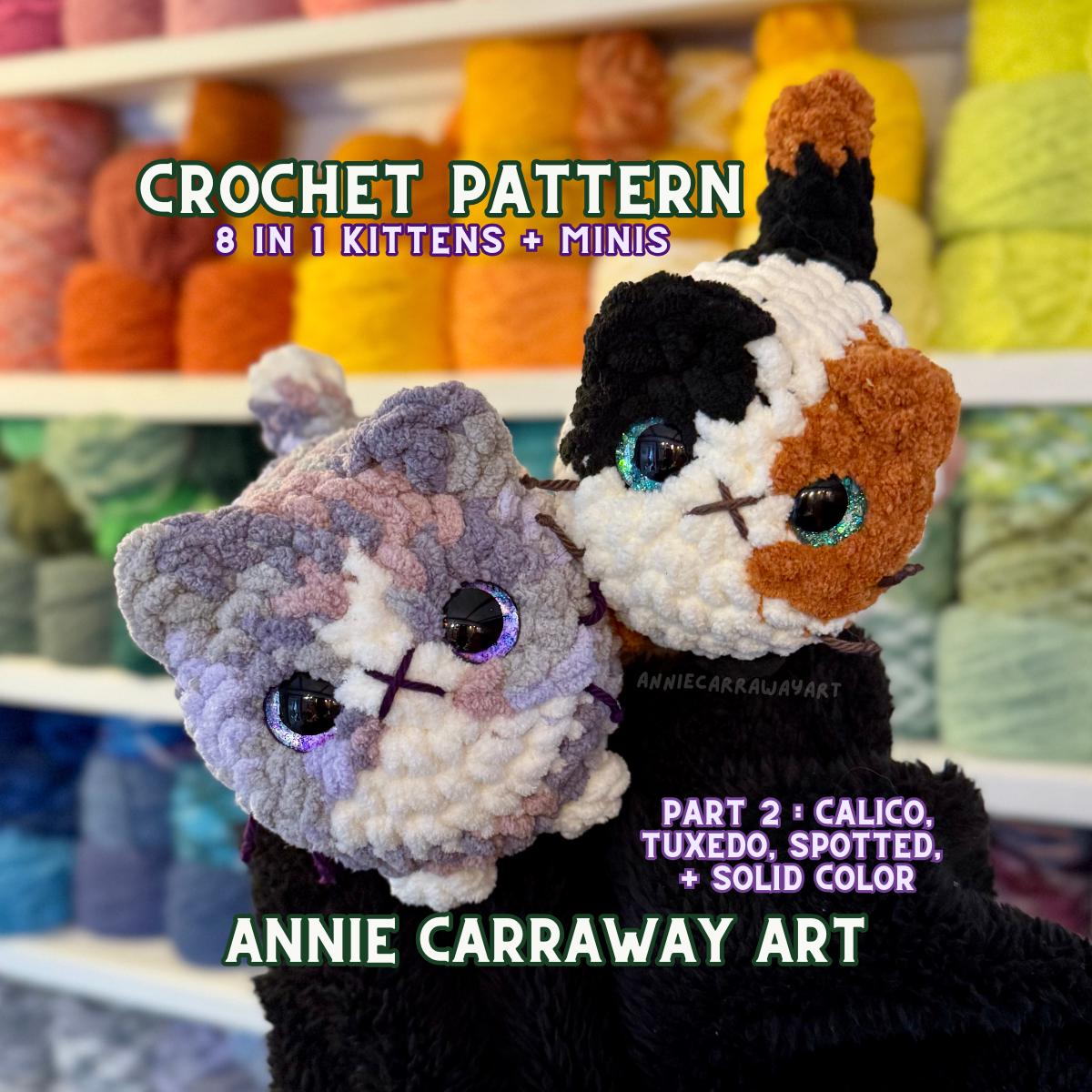 37 Fat Cat Crochet Patterns: Unleash Your Creativity and Craft Skills! 36 Loaf Cat Crochet Pattern Kittens Part Two 8 in 1