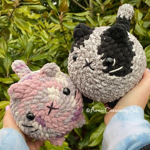 2 in 1 Crochet Pattern Cute Loaf Cat Plushies, Amigurumi Crochet Cat, Crochet Plushie Pattern, Crochet Plushie Pattern Bundle,Cute Crochet zdjęcie 7