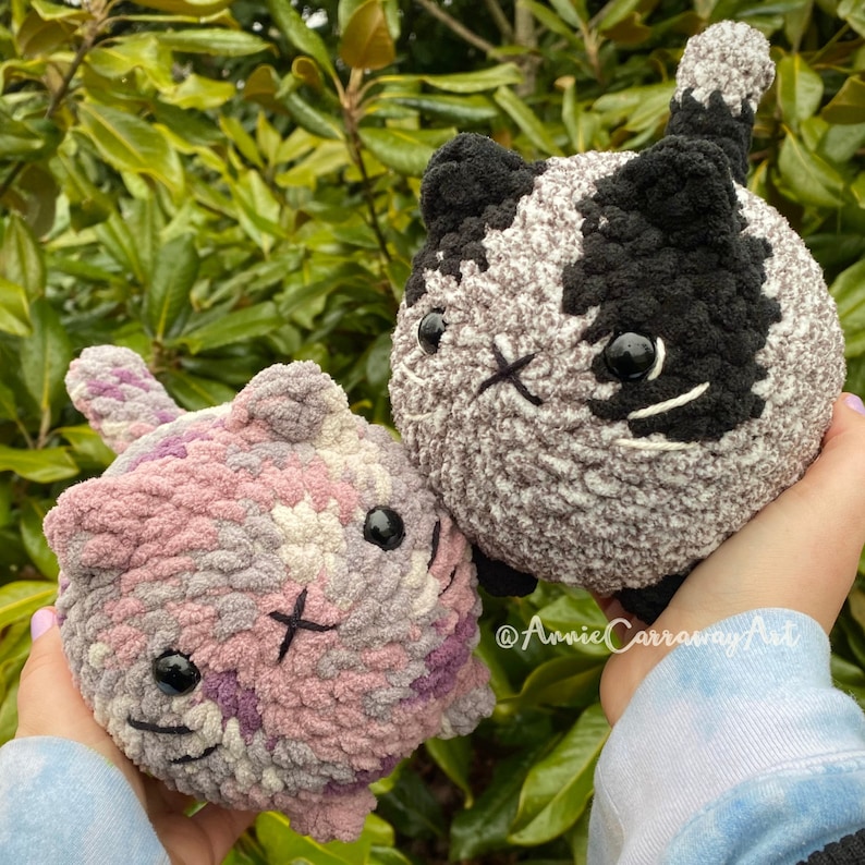 Patrón de ganchillo 2 en 1 / Lindos peluches de gato pan, Gato de ganchillo Amigurumi, Patrón de peluche de ganchillo, Paquete de patrón de peluche de ganchillo, Ganchillo lindo imagen 7