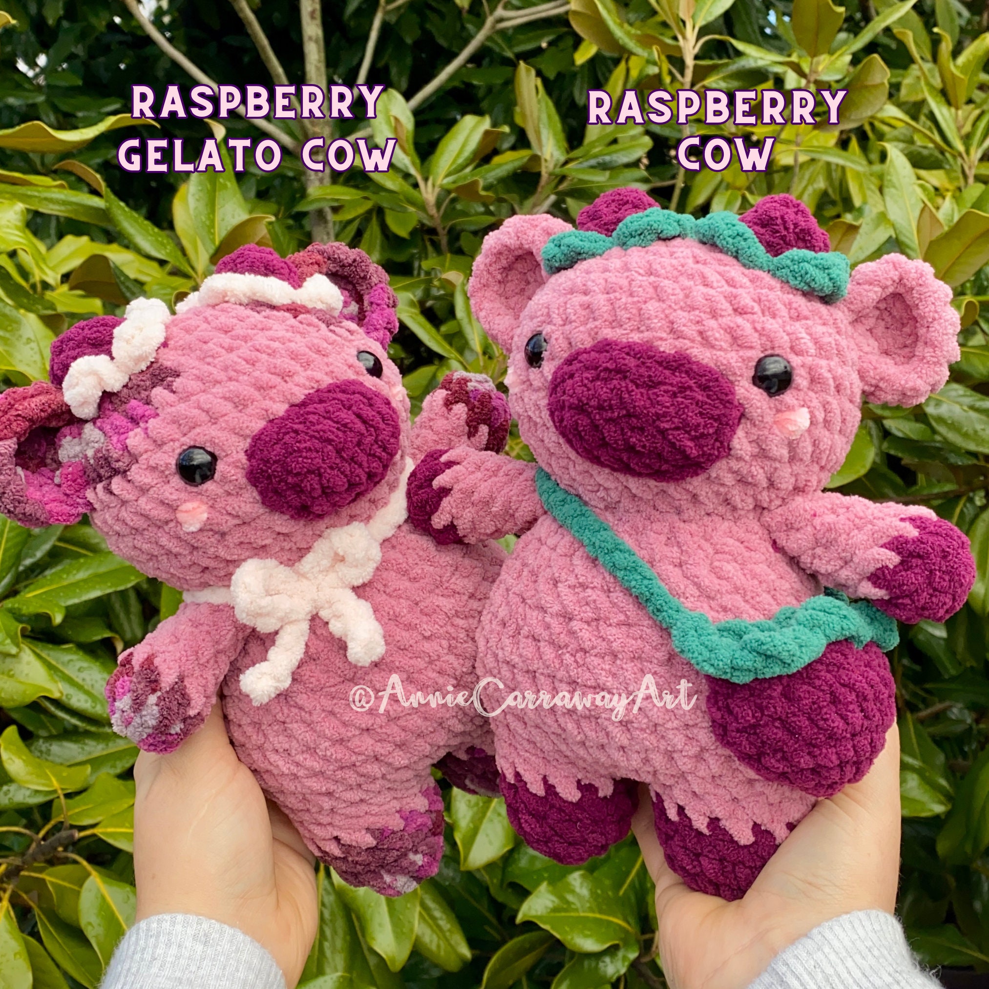 Cow Crochet Pattern | Berry Cow Plushies | 8 in 1 Pattern Bundle
