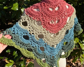 Spring Virus Shawl | Crochet Shawl, Colorful Scarf, Handmade Crochet, Spring Shawl, Cute Cover Up,