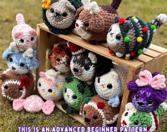Loaf Cat and Dog Crochet Pattern | Christmas and Winter Plushies