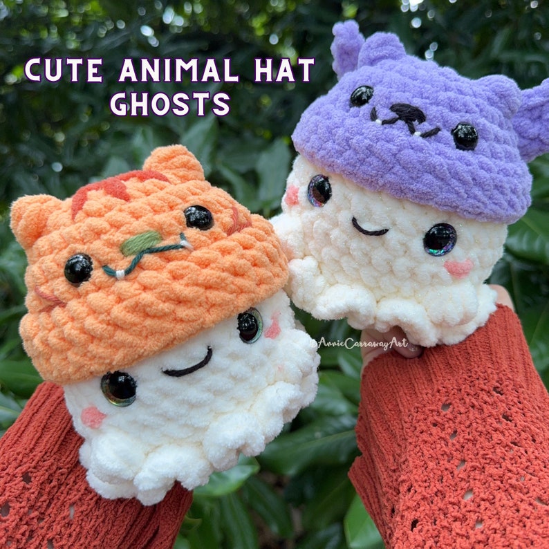 Patrón de crochet para Halloween / Peluches de fantasmas / Paquete de patrones 18 en 1 / Arte de Annie Carraway / Patrón en PDF imagen 5