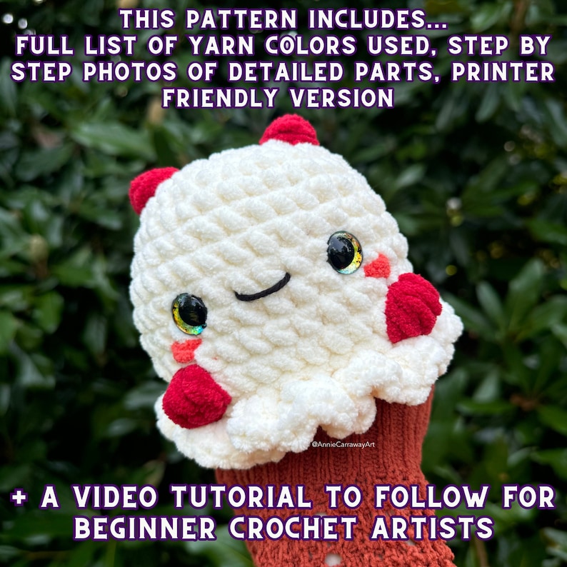 Patrón de crochet para Halloween / Peluches de fantasmas / Paquete de patrones 18 en 1 / Arte de Annie Carraway / Patrón en PDF imagen 8
