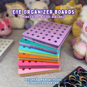 Safety Eye Organizer Board | Amigurumi and Plushie Tool | Multiple Sizes & Colors | Designed and Made by Annie Carraway Art